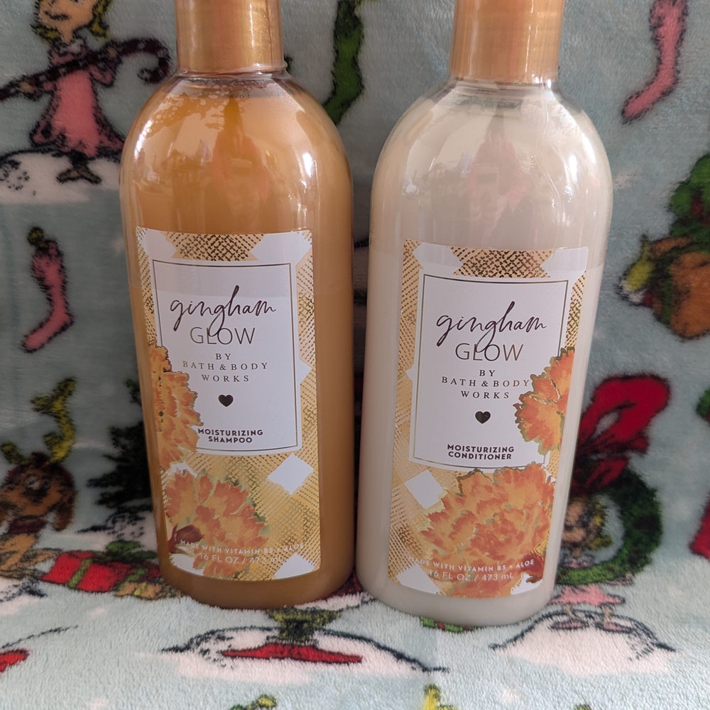 Bath & Body Works Gingham Glow Shampoo and Conditioner Set - New